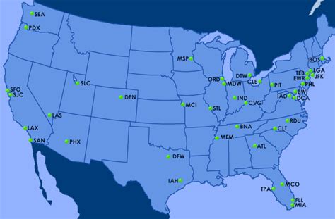 map of major us airports.